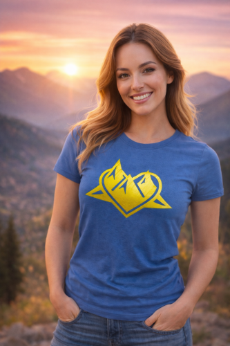 niebieska-koszulka-z-nadrukiem